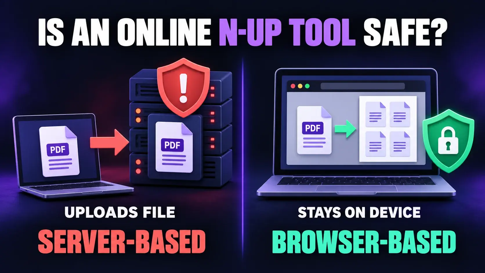 Comparison of server-based and browser-based PDF tools