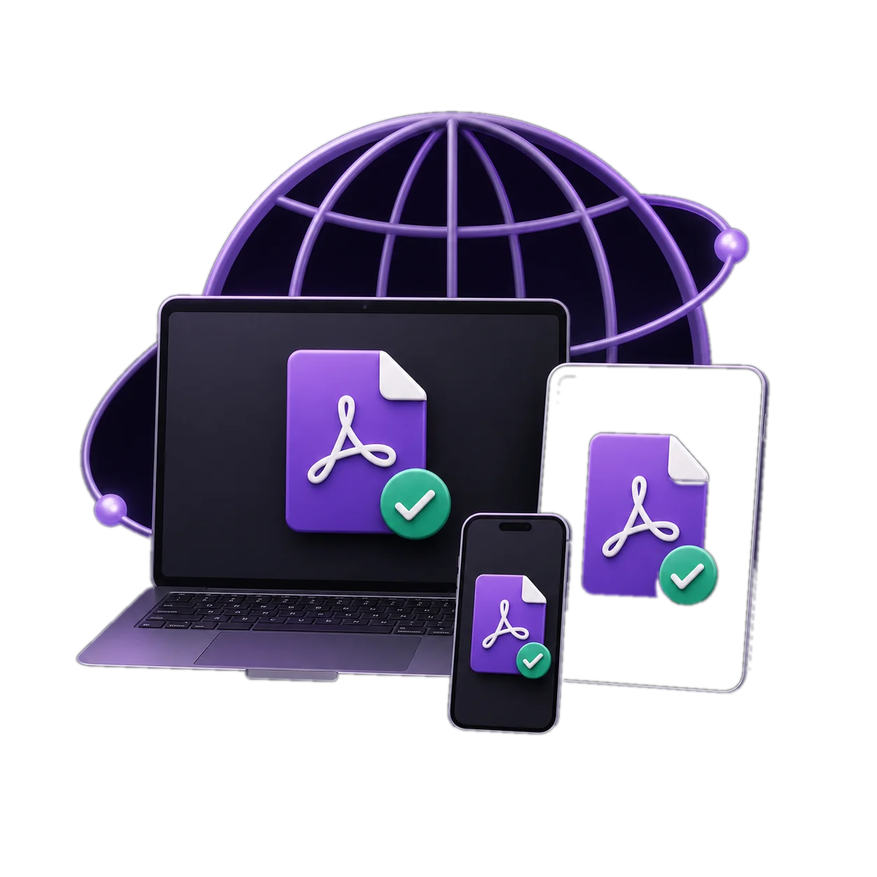 PDF tools across devices illustration